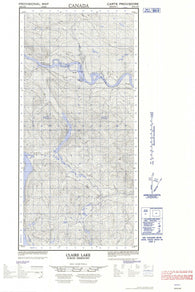 105E14E Claire Lake Canadian topographic map, 1:50,000 scale