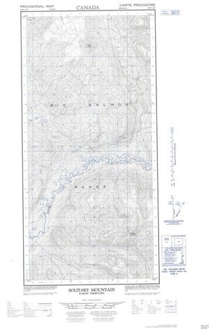 105E16E Solitary Mountain Canadian topographic map, 1:50,000 scale
