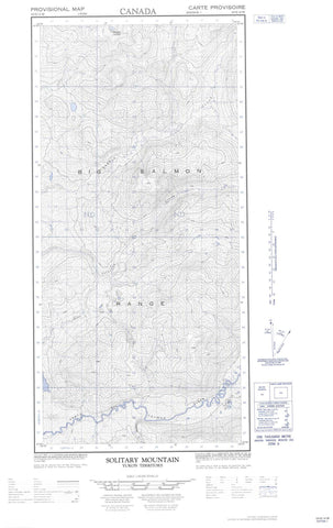 105E16W Solitary Mountain Canadian topographic map, 1:50,000 scale