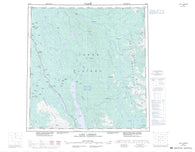 105E Lake Laberge Canadian topographic map, 1:250,000 scale