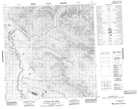 105F02 Hundred Mile Creek Canadian topographic map, 1:50,000 scale