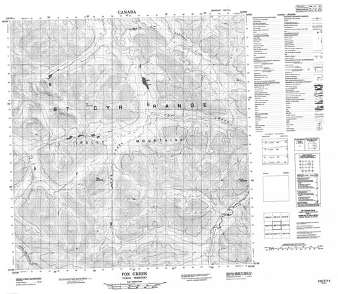 105F14 Fox Creek Canadian topographic map, 1:50,000 scale