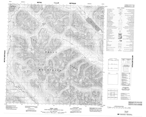 105G02 Fire Lake Canadian topographic map, 1:50,000 scale