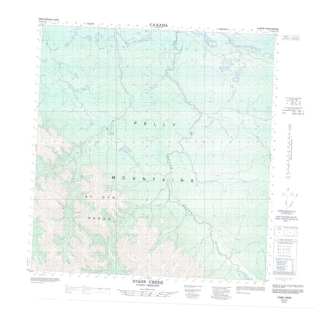 105G12 Starr Creek Canadian topographic map, 1:50,000 scale