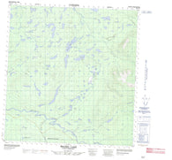 105G13 Weasel Lake Canadian topographic map, 1:50,000 scale