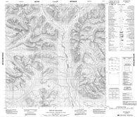 105H02 Mount Billings Canadian topographic map, 1:50,000 scale