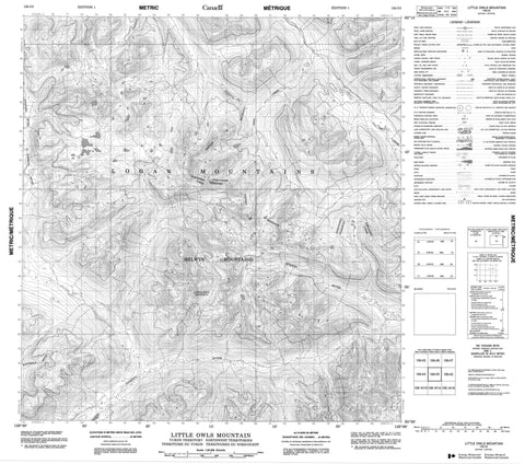 105I03 Little Owls Mountain Canadian topographic map, 1:50,000 scale