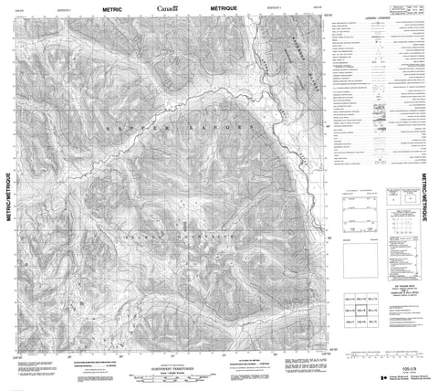 105I09 No Title Canadian topographic map, 1:50,000 scale