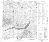 105J01 Pelly Lakes Canadian topographic map, 1:50,000 scale