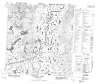 105J04 Marjorie Lake Canadian topographic map, 1:50,000 scale