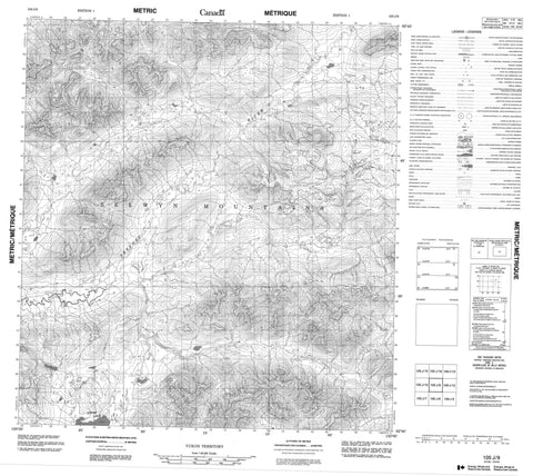 105J09 No Title Canadian topographic map, 1:50,000 scale