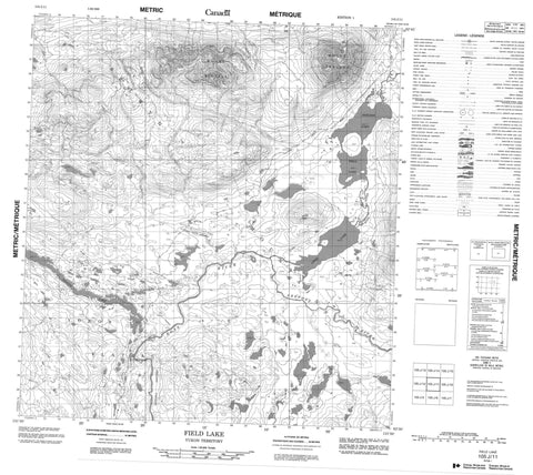 105J11 Field Lake Canadian topographic map, 1:50,000 scale