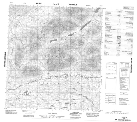 105J14 No Title Canadian topographic map, 1:50,000 scale