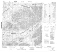 105J16 Itsi Lakes Canadian topographic map, 1:50,000 scale