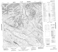 105K16 Mount Selous Canadian topographic map, 1:50,000 scale