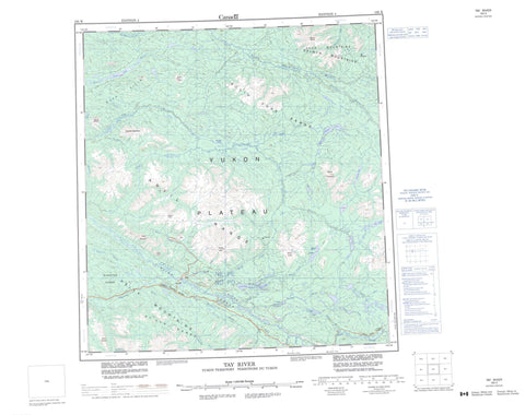 105K Tay River Canadian topographic map, 1:250,000 scale