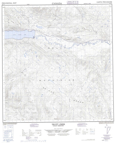 105L01 Truitt Creek Canadian topographic map, 1:50,000 scale