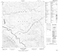 105L09 Menzie Creek Canadian topographic map, 1:50,000 scale