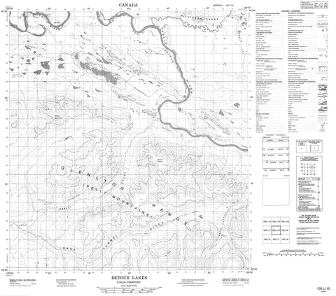 105L10 Detour Lakes Canadian topographic map, 1:50,000 scale