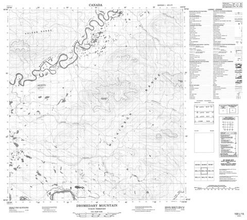 105L15 Dromedary Mountain Canadian topographic map, 1:50,000 scale