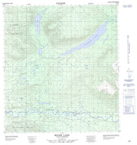 105M01 Moose Lake Canadian topographic map, 1:50,000 scale