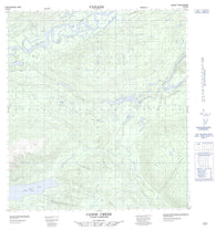 105M08 Canoe Creek Canadian topographic map, 1:50,000 scale