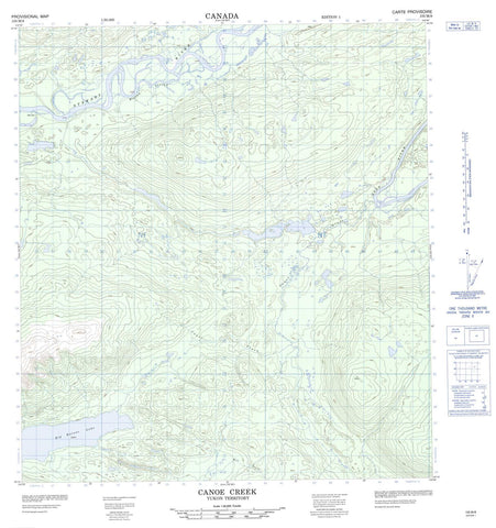 105M08 Canoe Creek Canadian topographic map, 1:50,000 scale