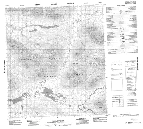 105N10 Pleasant Lake Canadian topographic map, 1:50,000 scale