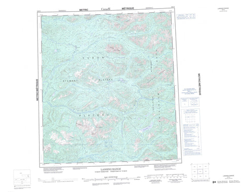 105N Lansing Range Canadian topographic map, 1:250,000 scale