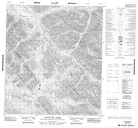 105O16 Hailstone Creek Canadian topographic map, 1:50,000 scale