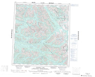 105O Niddery Lake Canadian topographic map, 1:250,000 scale
