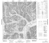 105P08 No Title Canadian topographic map, 1:50,000 scale