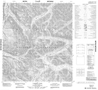 105P11 Caribou Pass Canadian topographic map, 1:50,000 scale