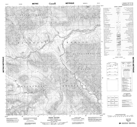 106A01 Ekwi River Canadian topographic map, 1:50,000 scale