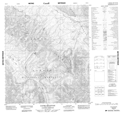 106A08 Cache Mountain Canadian topographic map, 1:50,000 scale