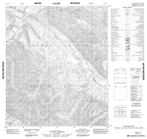 106A15 No Title Canadian topographic map, 1:50,000 scale