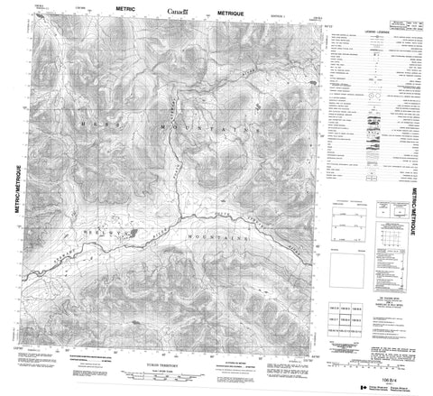 106B04 No Title Canadian topographic map, 1:50,000 scale