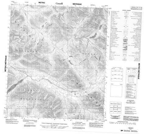 106B05 No Title Canadian topographic map, 1:50,000 scale