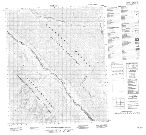 106C15 No Title Canadian topographic map, 1:50,000 scale