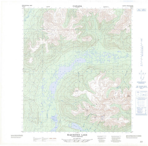 106D03 Mcquesten Lake Canadian topographic map, 1:50,000 scale