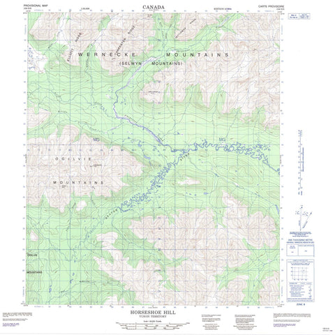 106D06 Horseshoe Hill Canadian topographic map, 1:50,000 scale