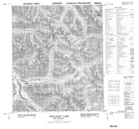 106D09 Mcclusky Lake Canadian topographic map, 1:50,000 scale