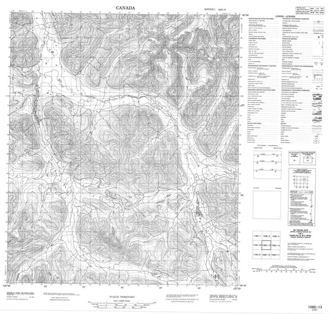 106D13 No Title Canadian topographic map, 1:50,000 scale