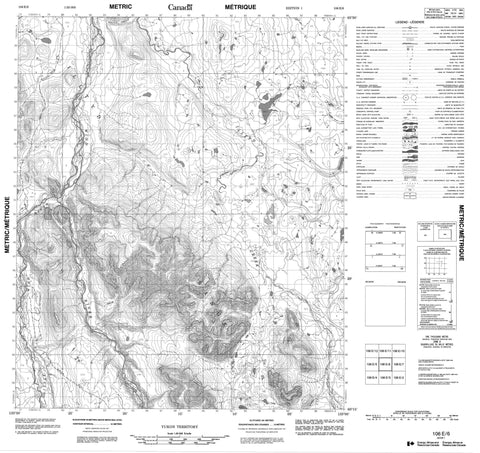 106E06 No Title Canadian topographic map, 1:50,000 scale