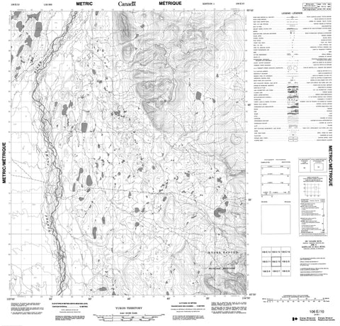 106E10 No Title Canadian topographic map, 1:50,000 scale