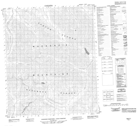 106F01 No Title Canadian topographic map, 1:50,000 scale