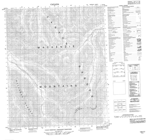 106F07 No Title Canadian topographic map, 1:50,000 scale