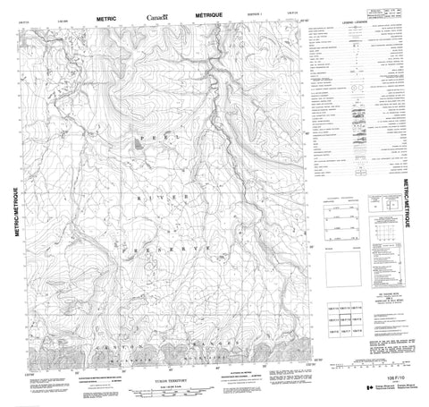 106F10 No Title Canadian topographic map, 1:50,000 scale