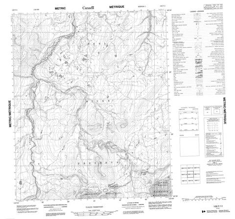 106F11 No Title Canadian topographic map, 1:50,000 scale