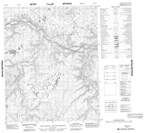 106F13 No Title Canadian topographic map, 1:50,000 scale